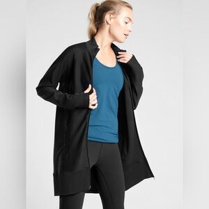 EUC - Athleta Rye Full Zip Jacket - Size LP - Black